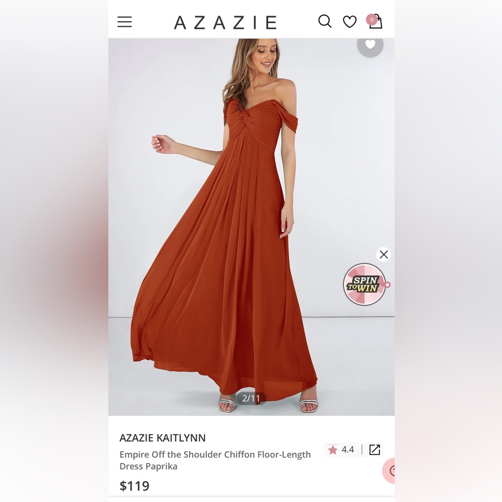 Azazie Bridesmaid dress size A8